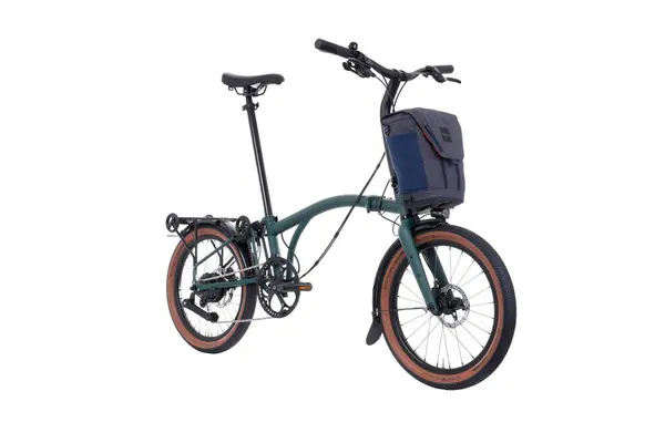 Electric G-Line e-Motiq in Forest Green (view 1) — official Brompton photo