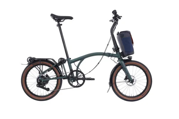 Electric G-Line e-Motiq in Forest Green (view 2) — official Brompton photo