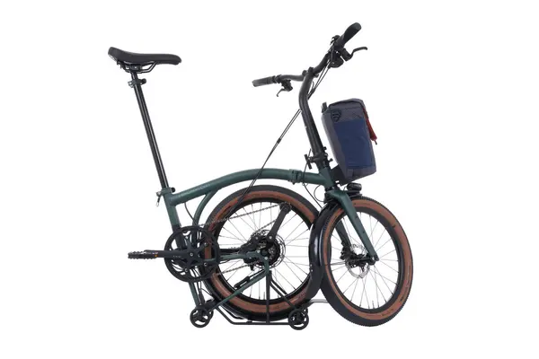 Electric G-Line e-Motiq in Forest Green (view 3) — official Brompton photo